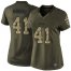 Nike New Orleans Saints #41 Alvin Kamara Green Womens Stitched NFL Limited 2015 Salute to Service Jersey