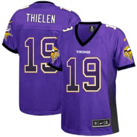 Nike Minnesota Vikings #19 Adam Thielen Purple Team Color Womens Stitched NFL Elite Drift Fashion Jersey
