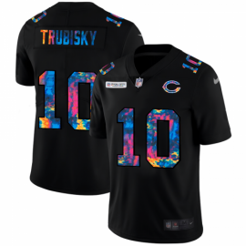 Chicago Chicago Bears #10 Mitchell Trubisky Mens Nike Multi-Color Black 2020 NFL Crucial Catch Vapor Untouchable Limited Jersey