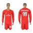 AC Milan #99 Donnarumma Red Goalkeeper Long Sleeves Soccer Club Jersey