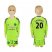 Manchester United #20 S.Romero Shiny Green Goalkeeper Long Sleeves Kid Soccer Club Jersey