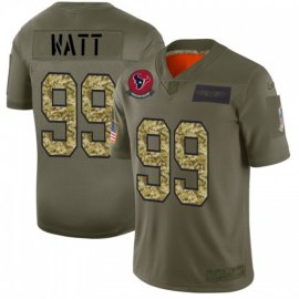 Houston Texans #99 J.J. Watt Mens Nike 2019 Olive Camo Salute To Service Limited NFL Jersey