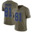 Nike Dallas Cowboys #81 Terrell Owens Olive Mens Stitched NFL Limited 2017 Salute To Service Jersey