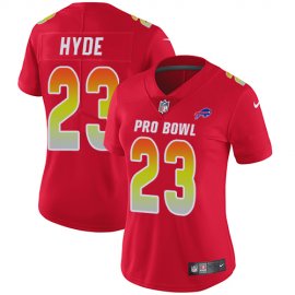 Nike Buffalo Bills #23 Micah Hyde Red Womens Stitched NFL Limited AFC 2018 Pro Bowl Jersey