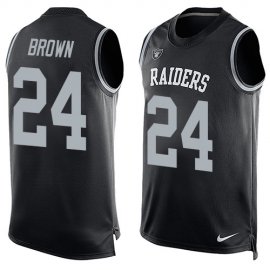 Nike Las Vegas Raiders #24 Willie Brown Black Team Color Mens Stitched NFL Limited Tank Top Jersey