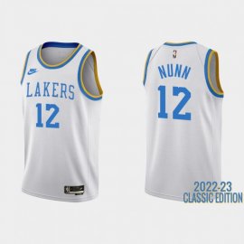 Los Angeles Los Angeles Lakers #12 Kendrick Nunn White Mens Nike NBA 2022-23 Classic Edition Jersey Mens