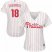 Philadelphia Phillies #18 Didi Gregorius White(Red Strip) Home Womens Stitched MLB Jersey