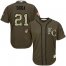 Kansas City Royals #21 Lucas Duda Green Salute to Service Stitched Youth MLB Jersey