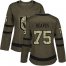Adidas Vegas Golden Knights #75 Ryan Reaves Green Salute to Service Womens Stitched NHL Jersey