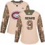 Adidas Montreal Canadiens #9 Maurice Richard Camo Authentic 2017 Veterans Day Womens Stitched NHL Jersey