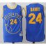 Golden State Warriors #24 Rick Barry Blue Throwback Golden State Stitched NBA Jersey