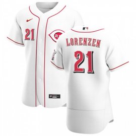 Cincinnati Reds #21 Michael Lorenzen Mens Nike White Home 2020 Authentic Player MLB Jersey