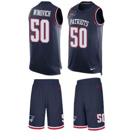 Nike New England Patriots #50 Chase Winovich Navy Blue Team Color Mens Stitched NFL Limited Tank Top Suit Jersey