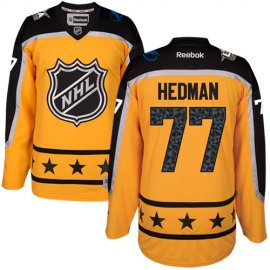Tampa Bay Lightning #77 Victor Hedman Yellow 2017 All-Star Atlantic Division Womens Stitched NHL Jersey