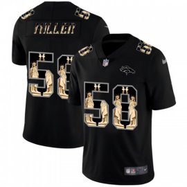 Denver Broncos #58 Von Miller Carbon Black Vapor Statue Of Liberty Limited NFL Jersey