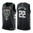 Nike Milwaukee Bucks #22 Khris Middleton 2021 NBA Finals Champions Swingman Statement Edition Jersey Black Mens