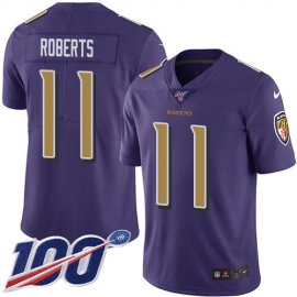 Nike Baltimore Ravens #11 Seth Roberts Purple Mens Stitched NFL Limited Rush 100th Season Jersey