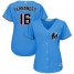 Miami Marlins #16 Jose Fernandez Blue Alternate Womens Stitched MLB Jersey