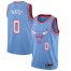 Mens Nike Chicago Bulls #0 Coby White Blue NBA Swingman City Edition 2019 20 Jersey