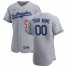 Los Angeles Dodgers Custom Mens Nike Gray Road 2020 Authentic Team MLB Jersey