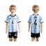 Argentina #4 Gino Home Kid Soccer Country Jersey