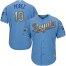 Kansas City Royals #13 Salvador Perez Light Blue 2015 World Series Champions Gold Program Cool Base Stitched Youth MLB Jersey