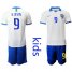 Brazil #9 G.Jesus White Kid Soccer Country Jersey