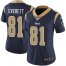 Nike Los Angeles Rams #81 Gerald Everett Navy Blue Team Color Womens Stitched NFL Vapor Untouchable Limited Jersey