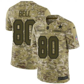 Nike Dallas Cowboys #80 Blake Bell Camo Mens Stitched NFL Limited 2018 Salute To Service Jersey