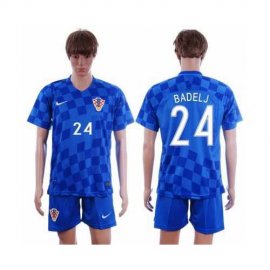 Croatia #24 Badelj Away Soccer Country Jersey