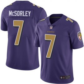 Nike Baltimore Ravens #7 Trace McSorley Purple Mens Stitched NFL Limited Rush Jersey