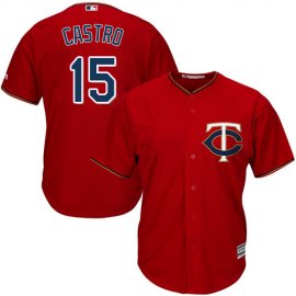 Minnesota Twins #15 Jason Castro Red Cool Base Stitched Youth MLB Jersey