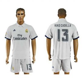 Real Madrid #13 Kiko Casilla White Home Soccer Club Jersey