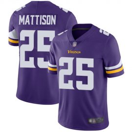 Nike Minnesota Vikings #25 Alexander Mattison Purple Team Color Mens Stitched NFL Vapor Untouchable Limited Jersey
