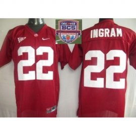 2013 BCS National Championship Alabama Crimson 22 Ingram Red NCAA Football Jersey