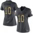 Nike Houston Texans #10 DeAndre Hopkins Black Womens Stitched NFL Limited 2016 Salute to Service Jersey