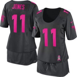 Nike Atlanta Falcons #11 Julio Jones Dark Grey Womens Breast Cancer Awareness Stitched NFL Elite Jersey