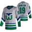 Carolina Hurricanes #19 Dougie Hamilton Grey Mens Adidas 2020-21 Reverse Retro Alternate NHL Jersey