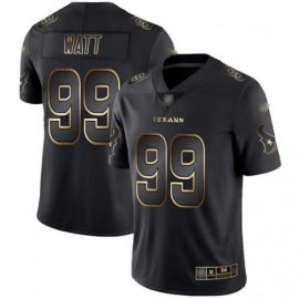 Nike Houston Texans #99 J.J. Watt Black/Gold Mens Stitched NFL Vapor Untouchable Limited Jersey