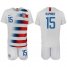 USA #15 Rapinoe Home Soccer Country Jersey