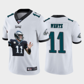 Philadelphia Eagles #11 Carson Wentz Nike Team Hero 2 Vapor Limited NFL 100 Jersey White