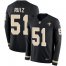 Nike New Orleans Saints #51 Cesar Ruiz Black Team Color Mens Stitched NFL Limited Therma Long Sleeve Jersey