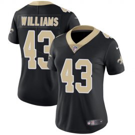 Nike New Orleans Saints #43 Marcus Williams Black Team Color Womens Stitched NFL Vapor Untouchable Limited Jersey