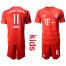 Bayern Munchen #11 James Home Kid Soccer Club Jersey