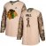 Adidas Chicago Blackhawks #1 Glenn Hall Camo Authentic 2017 Veterans Day Stitched NHL Jersey