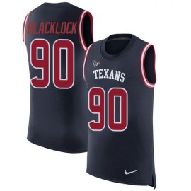 Nike Houston Texans #90 Ross Blacklock Navy Blue Team Color Mens Stitched NFL Limited Rush Tank Top Jersey