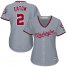 Washington Nationals #2 Adam Eaton Grey Road Womens Stitched MLB Jersey