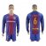 Barcelona #6 Xavi Home Long Sleeves Soccer Club Jersey