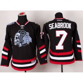 Chicago Blackhawks #7 Brent Seabrook Black(White Skull) 2014 Stadium Series Stitched Youth NHL Jersey