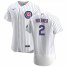 Chicago Cubs #2 Nico Hoerner Mens Nike White Home 2020 Authentic Player Jersey